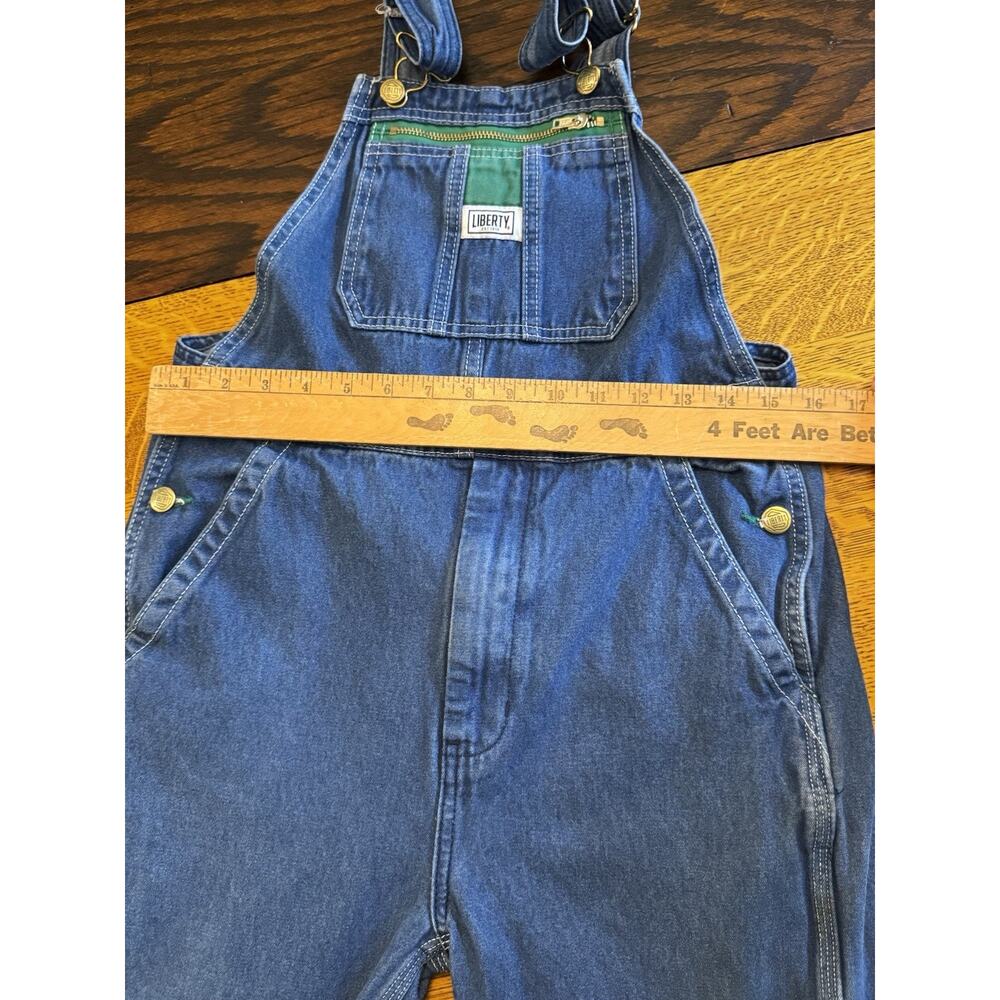 Liberty Denim Bib Carpenter Overalls Relaxed Fit Workwear Grunge Kids Sz 20 Farm - Picture 6 of 10